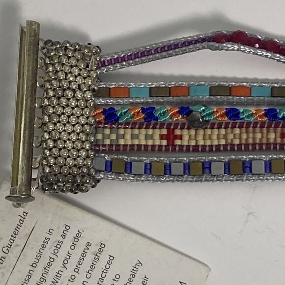 Noonday Collection Bracelet Hippy Boho Multicolor Beading Handcrafted Guatemala - Picture 11 of 15